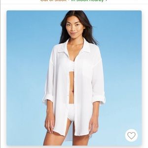 Target Kona Sol white beach cover up. Size Large